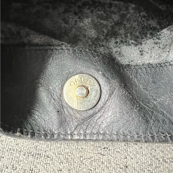 Gucci Black Suede Bamboo top handle bag